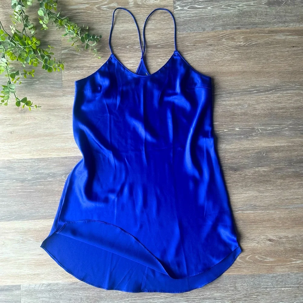 Victoria’s Secret Luxe Blue Slip Dress Lingerie - Picture 1 of 4